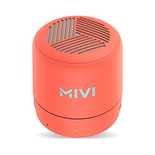 Mivi Play Bluetooth Speaker with 12 Hours Playtime. Wireless Speaker Made in India with Exceptional Sound Quality, Portable and Built in Mic-Orange