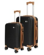 3G Atlantis Smart Series USB Charging ABS 20inch and 24inch Medium Grey 4 Wheel Hard Sided Luggage Trolley Bag - 2 Set