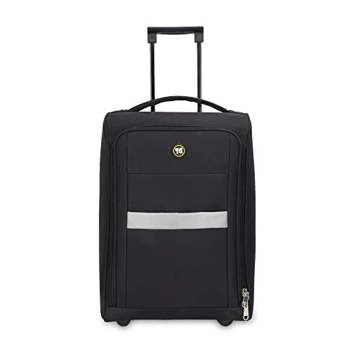 3G Cairo 55 Cms Polyester Black Cabin 2 Wheels Soft Suitcase