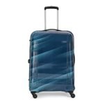 Aristocrat Force 75cm 360° rotated Acrylonitrile Butadiene Styrene (ABS) Hardsided Large Size 4 Wheels Blue Suitcase