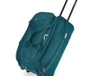 Aristocrat Polyester Solid Pattern Cello Inline_Skate_Wheel 8 Wheel Suitcase Dft (H) 65 Blue (Blue, Medium), 36.5 Centimeters