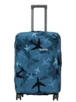 BIGWING Plane Print Polyester Fabric (28' Inch) Large Size Protective Hard Luggage Trolley Bag Cover (Fits Only On Fiber/Plastic Trolley Bag)