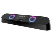 Blaupunkt Newly Launched SBA25 Gaming 25W Bluetooth Soundbar with 2000mAh Battery I Gaming RGB Lights I TurboVolt Charging I AUX, Bluetooth, USB & TWS I BT Speaker for TV, Mobile, PC, Laptops(Black)