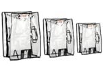 CNB Transparent Protective Zipper PVC Dust Proof Cover for Soft/Nylon Body Luggage/Suitcase Trolley Bags (Pack of 3 (22",26",30"))