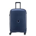 Delsey Paris Belmont Plus 71 Cm Medium Check-in Polypropylene Expandable Hard Suitcase 4 Double Wheel Luggage/Suitcase/Trolley Bag (Blue)