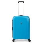 Delsey Paris Brisban 55 cms Small Cabin Polypropylene Hard sided 4 Double Wheels Suitcase/Luggage/Trolley Bags for Travel with TSA Lock (Peacock)