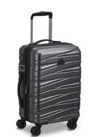 Delsey Paris Tiphanie 66 cms Medium Check-in Polycarbonate Hard-Sided 4 Double Wheels Suitcase/Luggage/Trolley Bag for Travel with TSA Lock (Graphite)