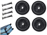 Fambal Luggage Wheels Only for Replacement and Repair Travel Trolley Bag VIP, Safari, Skybag, Amrican Tourister Suitcases Rubber Wheels for Luggage Parts, 4 Piece (Black 4 cm Wheels)