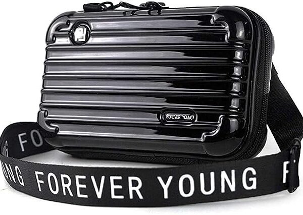 Forever Young Sling Bag For Women And Girls | Crossbody & Mini Suitcase Box | Multi pattern with Detachable Shoulder Strap and Convertible into Cosmetic