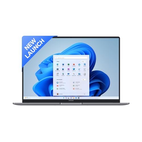 HONOR MagicBook X16 Pro 2024, 13th Gen Intel Core i5-13420H (16GB/512GB NVMe SSD, 16-inch (40.64 cm) FHD IPS Anti-Glare Thin and Light Laptop/Windows 11/Backlit Keyboard/Fingerprint/1.75Kg), Gray