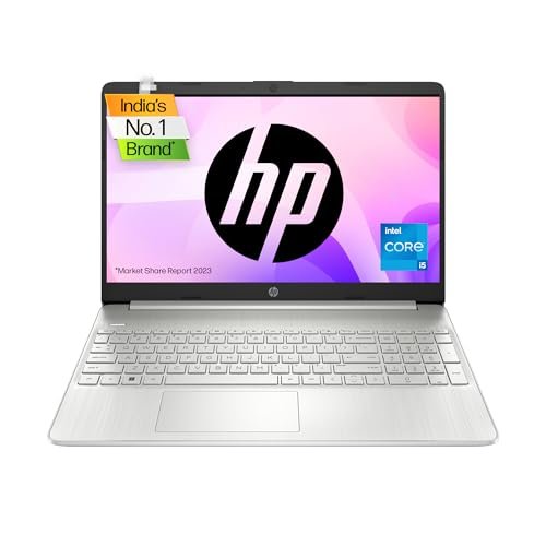 HP 15s 12th Gen Intel Core i5, 15/6inch (39.6 cm), 8GB RAM, 512GB SSD, Intel Iris Xe Graphics, Backlit Kb, (Win 11 Home, Natural Silver, 1.69kg), fq5202TU / fq5329TU