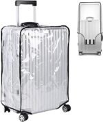 Kiran Transparent Protective Zipper PVC Dust Proof Cover for Hard/Plastic Body Luggage/Suitcase Trolley Bags | Hard