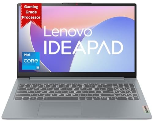 Lenovo IdeaPad Slim 3 Intel Core i5-12450H 15.6" (39.6cm) FHD IPS Thin & Light Laptop (16GB/512GB SSD/Win 11/Office 2021/Alexa/Backlit KB/1 Yr Warranty + ADP/3 Month Game Pass/Grey/1.62Kg), 83ER008DIN