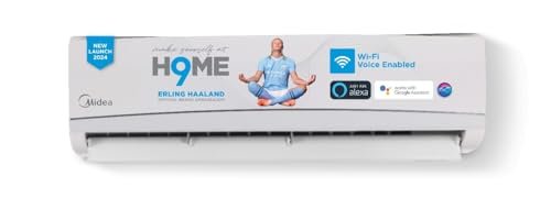 Midea 1 Ton 5 Star AI Gear Inverter Split AC (Copper, Convertible 4-in-1 Cooling,HD Filter with Auto Cleanser, 2024 Model,SANTIS PRO ROYAL, MAI12SR5R34W0,White)