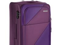 Nasher Miles Texas Expander Soft-Sided Polyester Cabin Luggage Purple 20 inch |51cm Trolley Bag