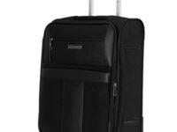 Nasher Miles Toledo Expander Soft-Sided Polyester Cabin Luggage Black 20 inch |55cm Trolley Bag