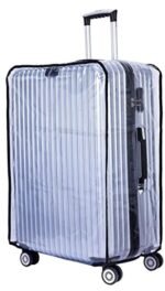 PVC Transparent Cover for 24 Inches Hard Body Suitcase Luggage Trolley Bags Plastic Covers Dust Protect Waterproof (24)