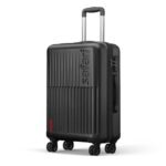 Safari Astra 8 Wheels 66 Cms Medium Check-In Trolley Bag Hard Case Polycarbonate 360 Degree Wheeling System Luggage, Trolley Bags For Travel, Speed_Wheel Suitcase For Travel, Black