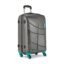 Safari Crypto 77 Cms Large Check-in Polycarbonate Hard Sided 4 Wheels Smooth Wheels Luggage/Suitcase/Trolley Bag- Gunmetal Grey