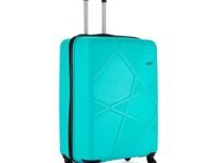 Safari Pentagon 55 Cms Small Cabin Polypropylene Hard Sided 4 Wheels 360 Degree Wheeling System Luggage/Speed_Wheel Suitcase/Trolley Bag, Cyan Blue