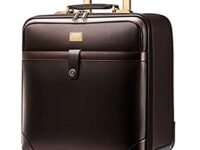 THE CLOWNFISH Luxury Cabin Luggage Suitcase | Trolley Bag | Faux Leather Cabin Bag for Travel | Small Size Soft Case Overnighter Travel Bag | Brown Laptop Trolley Bag