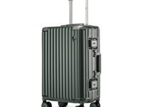 THE CLOWNFISH Stark Series Luggage Polycarbonate Hard Case Suitcase Eight Wheel Trolley Bag with Double TSA Locks- Forest Green (Small Size, 57 cm-22 inch)