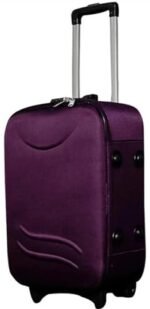 Trolley Bag Suitcase for Travel Polyester 24 inch Softsided Cabin & Check-in Luggage Bag Suitcase (Purple)