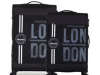 V Lite - Moscow Combo Set of 2 (Medium + Large) Softside Trolley Bag, Check-in 24"&28" Expandable Suitcase Travelling Luggage with Anti-Theft Zippers for Men and Women (Black)