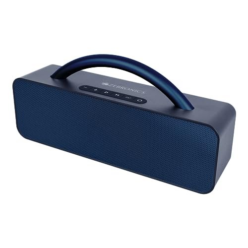 ZEBRONICS Newly Launched Rocket 200 Portable Wireless Speaker with 20W Bluetooth 5.1, FM, USB, AUX, Deep Bass,Media & TWS, Microphone Input, Karaoke,Dual 5.08cm Drives,Call Function(Blue)