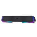 pTron Fusion One 14W Bluetooth Speaker 5.3 Mini Soundbar, 20Hrs Playback Time, 10 RGB Modes, Soundbar for Phones/TV/Laptops/Tablets, Multi Modes 3.5mm Aux/TF Card/USB/ (Carbon Black)