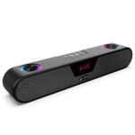 pTron Newly Launched Fusion Concert 24W Bluetooth 5.3 Speaker, Powerful Sound, RGB Lights, Soundbar for Phone/TV/Laptop/Tablets/Projectors, FM Radio/Aux/TF Card/USB Playback & TWS Function (Black)