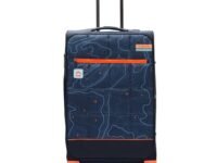 uppercase Topo (Large) 77 cms Soft Check-in Trolley Bag for Travel | Dust Resistant Eco-Soft Printed Luggage | TSA Lock | Sustainable 8 Wheel Suitcase for Men & Women | 2500 Days Warranty (Blue)