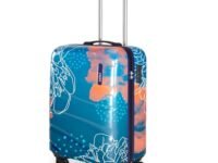 Safari Serene Hardside Suitcase, Lightweight and Scratch Resistant, Fixed Combination Lock, 360 Degree Dual Wheels, Telescopic Handle, Cabin Size Luggage Trolley Bag, Small, 55cm