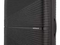 American Tourister Airconic 55 cms Polypropylene Hardsided Small Cabin Luggage | Suitcase | Trolley Bag, Black