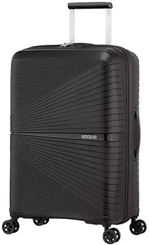 American Tourister Airconic 55 cms Polypropylene Hardsided Small Cabin Luggage | Suitcase | Trolley Bag, Black