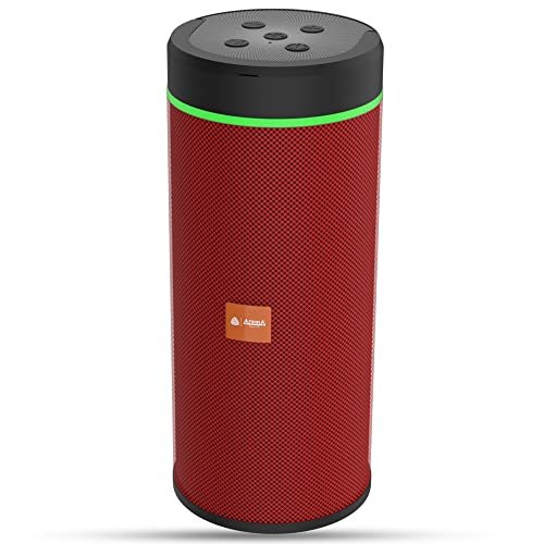Aroma® Studio 34 Energy 10W Bluetooth Speaker Hi-fi Stereo Sound Surround Upto108 Hours Playback, Best for Mobile, Laptop/PC, Ipad, Media Players with Multi Modes Aux/TF Card/USB Drive (Red)
