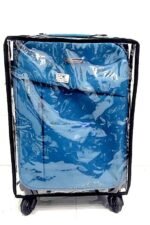 CNB Waterproof/Dustproof Suitcase Trolley Bag Cover for Soft Luggage with Zip_Size 22"_Transparent