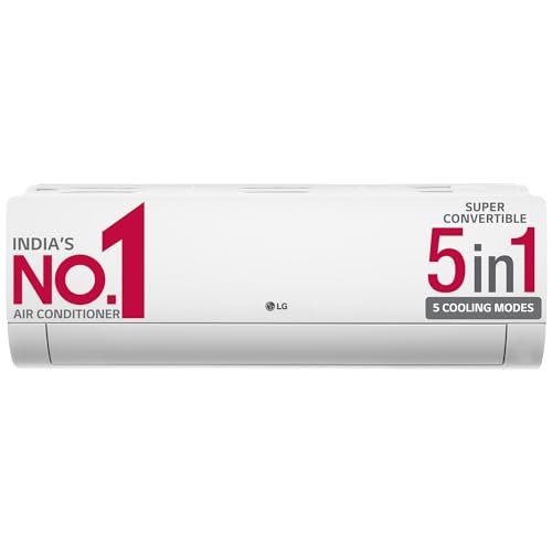 LG 1.5 Ton 4 Star DUAL Inverter Split AC (Copper, Super Convertible 5-in-1 Cooling, HD Filter with Anti-Virus Protection, 2022 Model, PS-Q18KNYE, White)