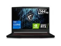 MSI GF63 Thin, Intel 11th Gen. i7-11800H, 40CM FHD 144Hz Gaming Laptop (8GB/512GB NVMe SSD/Windows 11 Home/NVIDIA RTX 3050 4GB GDDR6/Black/1.86Kg), 11UC-866IN