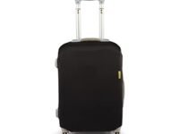 ORKA TRAVEL Premium Spandex Stretchable Fabric Luggage Cover Large 30 inch - Black (Suitcase Bag Not Included in This Product)