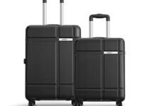 Safari Route 8 Wheels Set of 2, 55 and 65 Cms Small and Medium Trolley Bags Hard Case Polycarbonate 360 Degree Wheeling System Luggage, Trolley Bags for Travel, Suitcase for Travel, Black