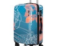 Safari Serene Hardside Suitcase, Lightweight and Scratch Resistant, Fixed Combination Lock, 360 Degree Dual Wheels, Telescopic Handle, Check-in Luggage Trolley Bag, Large, 75cm