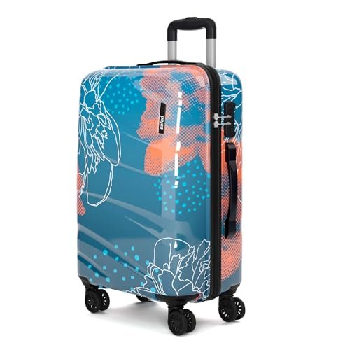 Safari Serene Hardside Suitcase, Lightweight and Scratch Resistant, Fixed Combination Lock, 360 Degree Dual Wheels, Telescopic Handle, Check-in Luggage Trolley Bag, Large, 75cm