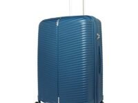 Samsonite Trolley Bag Suitcase for Travel | Varro 75 Cms Polypropylene Hardsided Large Check-in Luggage Trolley Bag with Expandable Zip, Peacock Blue