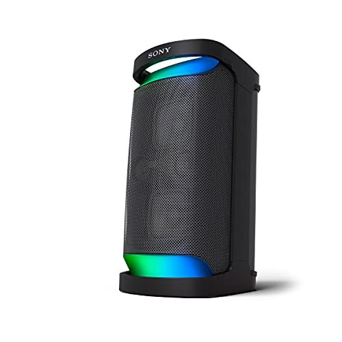 Sony SRS-XP500 Portable Wireless Bluetooth Party Speaker (Karaoke/Guitar Input, IPX4 Splashproof Protection,20hrs Battery,Ambient Light,USB Play & Charge,Quick Charge, Power Bank)