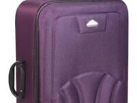 Trolley Bag for Travel Polyester Softsided Cabin & Check-in Luggage Bag Suitcase | 3 Wheel Soft Luggage Cabin | 24 inch Medium, Purple