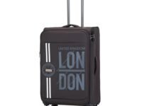 V Lite - Moscow 28"/80 cms Grey Large Check-in Softside Trolley Bag, Expandable Suitcase Travelling Luggage with Anti-Theft Zippers for Men and Women