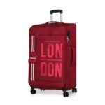 V Lite - Moscow 28"/80 cms Red Large Check-in Softside Trolley Bag, Expandable Suitcase Travelling Luggage with Anti-Theft Zippers for Men and Women
