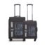 V Lite - Moscow Combo Set of 2 (Small + Medium) Softside Trolley Bag, Cabin 20" + Check-in 24" Expandable Suitcase Travelling Luggage with Anti-Theft Zippers for Men and Women (Grey)