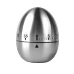 Jayron JR-WG015 Egg Kitchen Timer Stainless Steel Mechanical Rotating Alarm 60 Minutes Count Down Timer for Cooking Learning